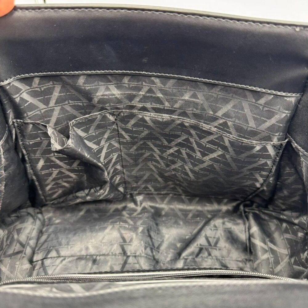 Zac Posen Top Handle Shoulder Strap Eartha Concrete Purse Bag Back Slit Pocket - Picture 6 of 13